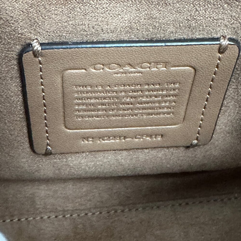 Coach Morgan Top Handle Satchel Bag CF419 in Chalk Leather & Cherry Print - EUC - Picture 10 of 15